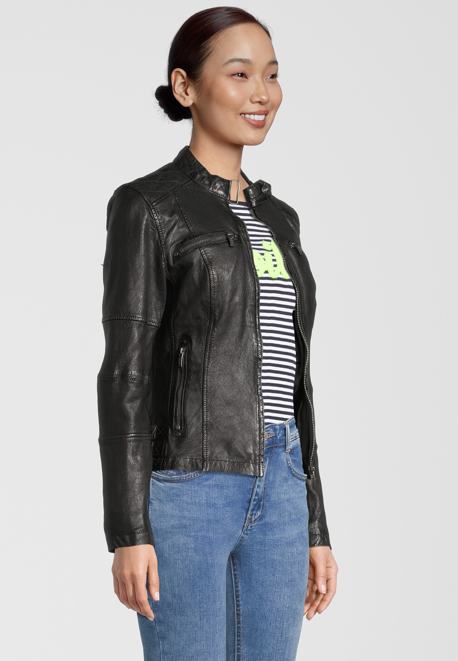 Buffalo Leather jacket - black - Zalando.de