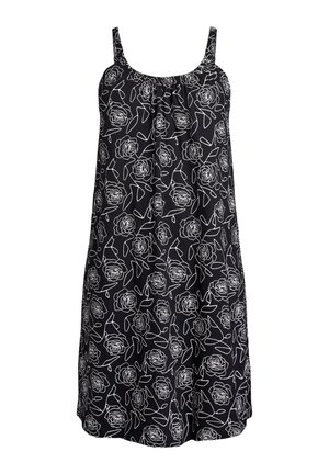 Zizzi MIDI-TRÄGER - Džersio suknelė - black off w aop rose