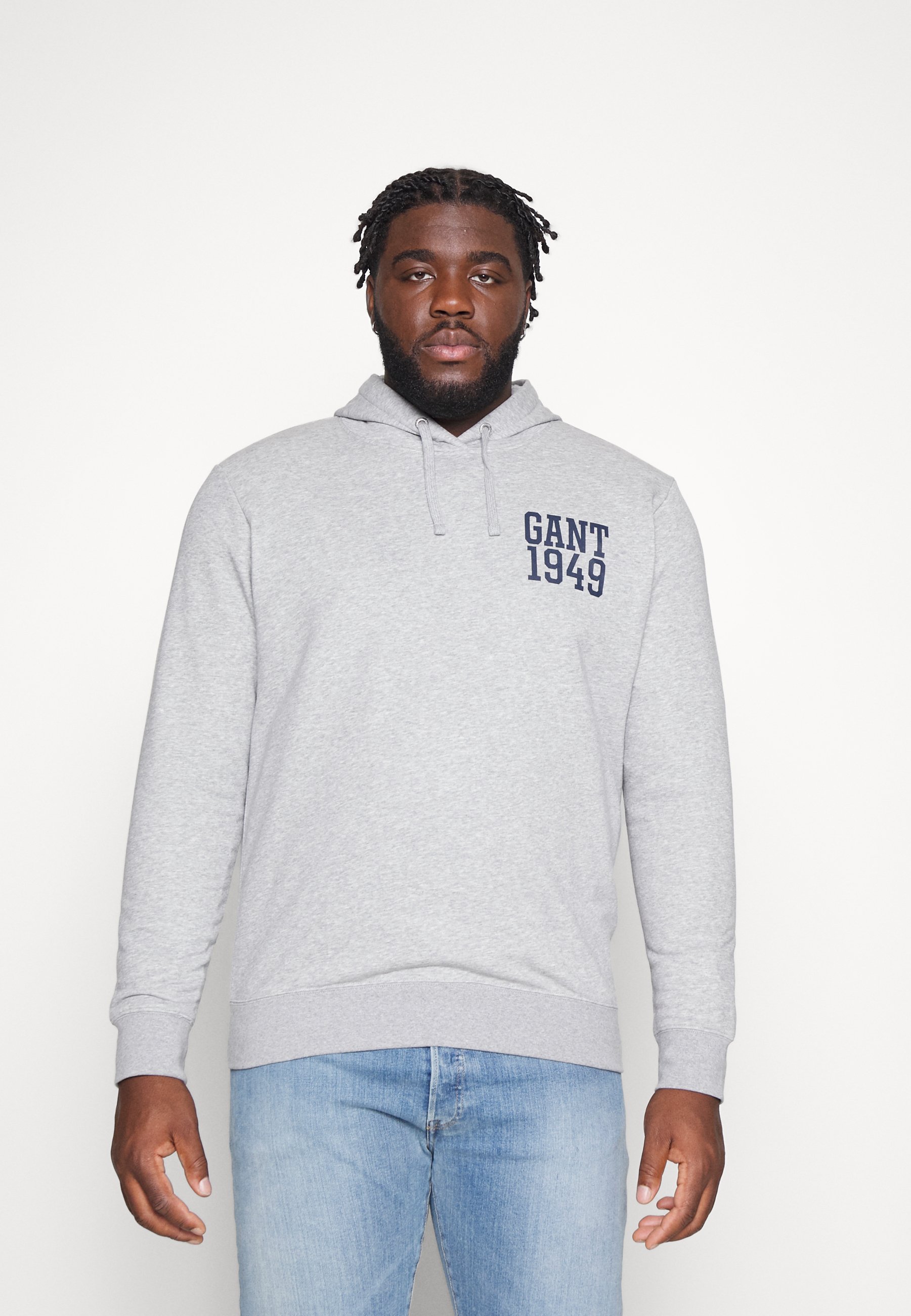 GANT PLUS FALL HOODIE - Sweatshirt - grey melange/light grey - Zalando.ie