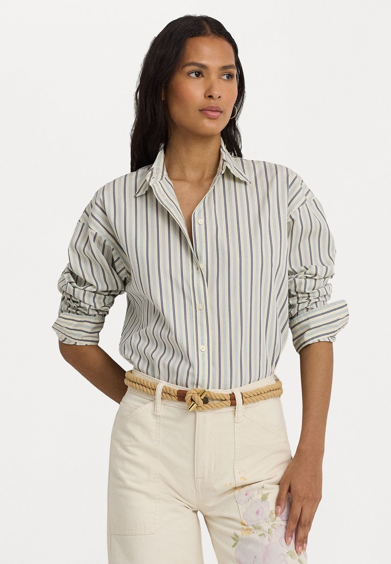Lauren Ralph Lauren NUCETE LONG SLEEVE BUTTON FRONT SHIRT - Bluza s gumbima - blue/white
