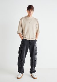 GAP DOUBLE PANT - Τζιν χαλαρής εφαρμογής - washed black