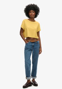 Superdry & Co SLOUCHY CROPPED - Camiseta básica - sauterne yellow