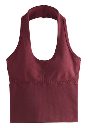 REGULAR FIT - SEAMFREE HALTER - Top - burgundy