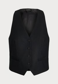COTTON BLEND VEST - Gilet de costume - black
