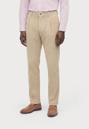 GANT, CORDUROY SUIT PANTS - Chinos - clay beige