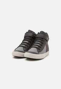 Geox GISLI BOY - Aukšto profilio sportbačiai - black/bordeaux