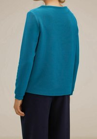 Street One Stickad tröja - mottled royal blue