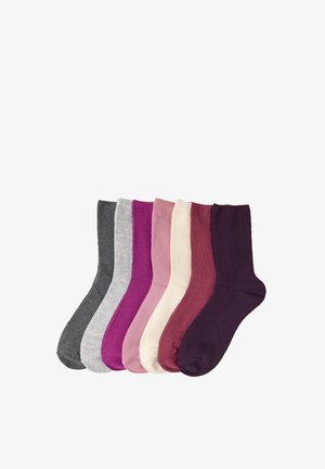 Lindex, SOCK 7-PACK COLOURED NEUTRALS - Socks - dark lilac