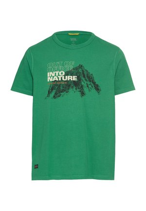 MIT RUNDHALSAUSSCHNITT - Print T-shirt - green