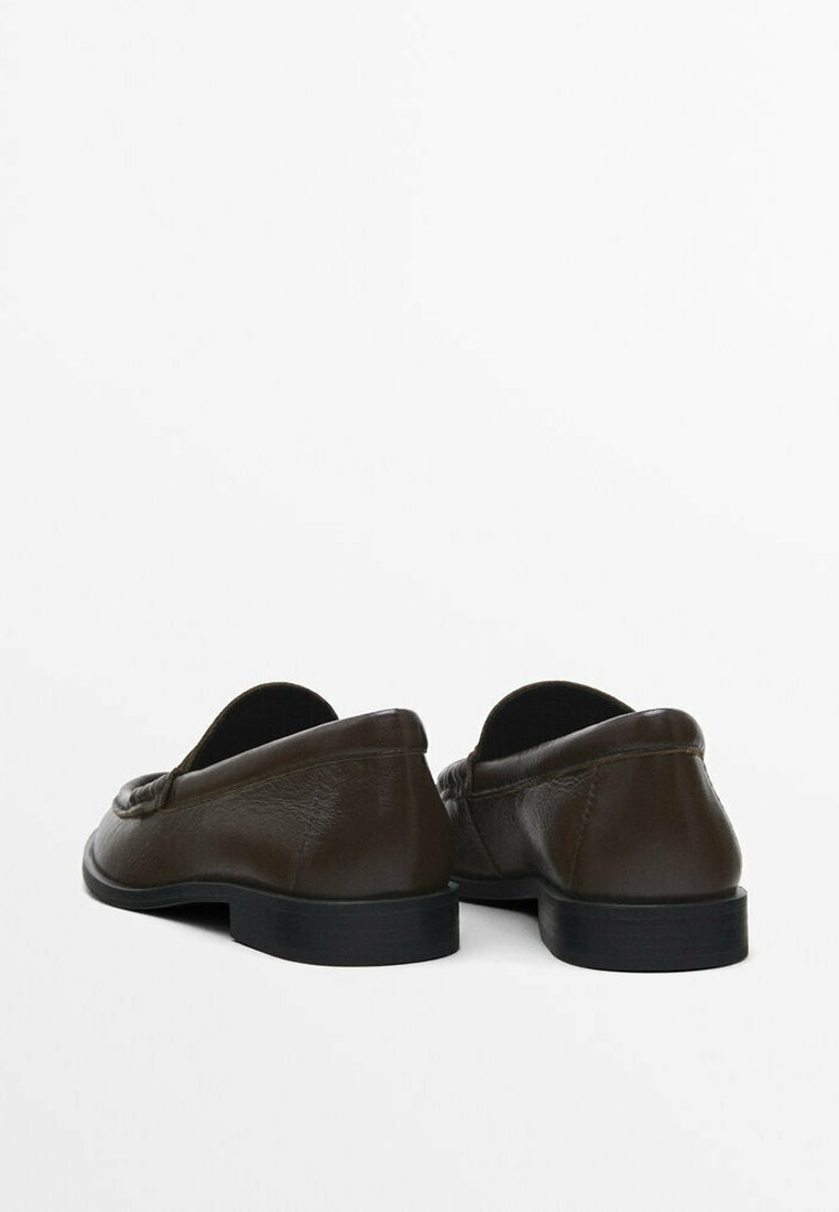Massimo Dutti PENNY LOAFERS - Slip-ons - mottled dark brown - Zalando