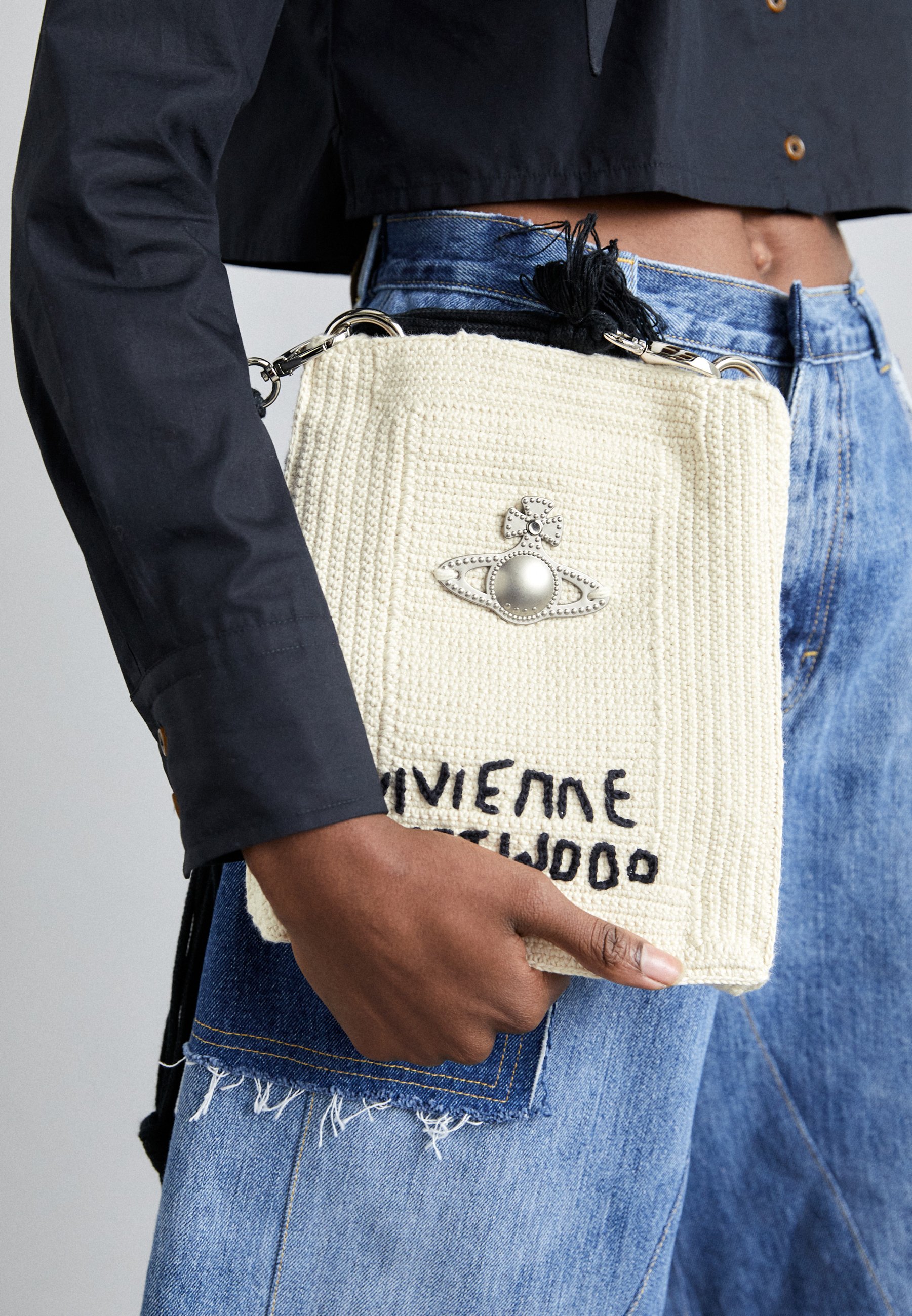 Vivienne Westwood MABEL SMALL - Cross body bag - cream/beige