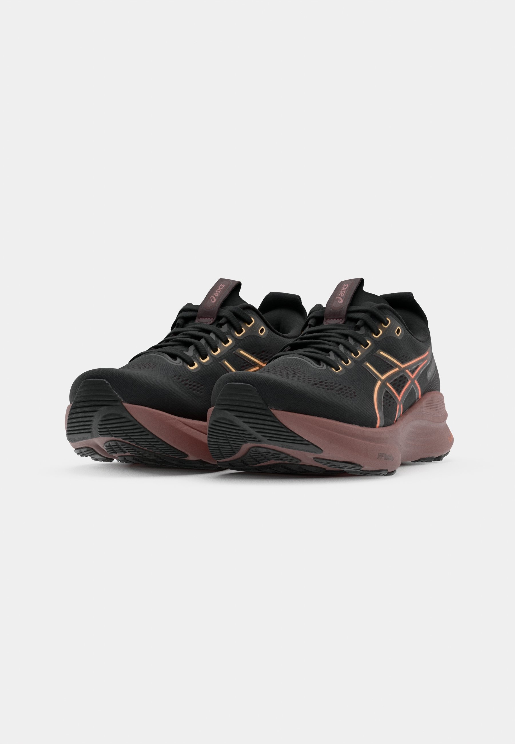 ASICS GEL KAYANO 32 - Road running shoes - black/dark currant
