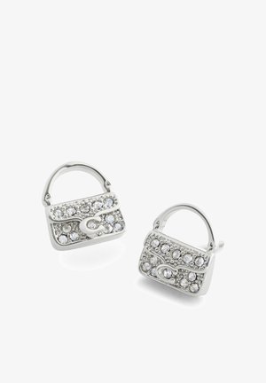 COACH, COACH ICONIC CHARMS PAVÉ HANDBAG STUD EARRINGS - Boucles d'oreilles - silver-coloured