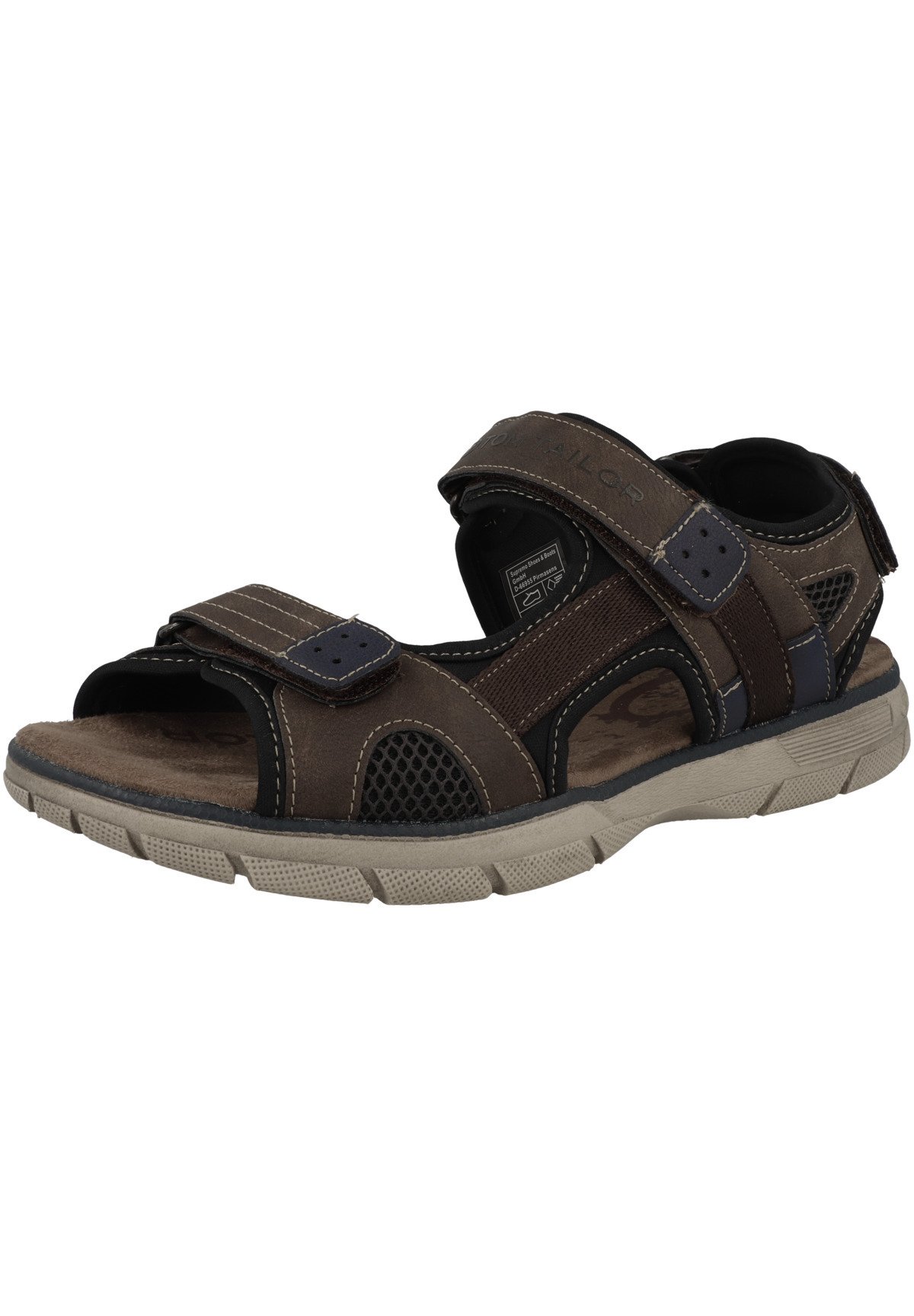 TOM TAILOR 3291901, Sandali con Zeppa Donna, Nero, 39 EU