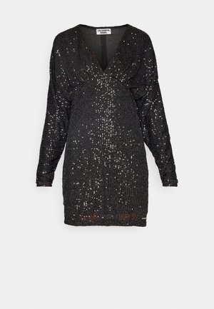 Colourful Rebel, BELLE SEQUINS DEEP V-NECK MINI DRESS - Kokteilikleit/peokleit - black