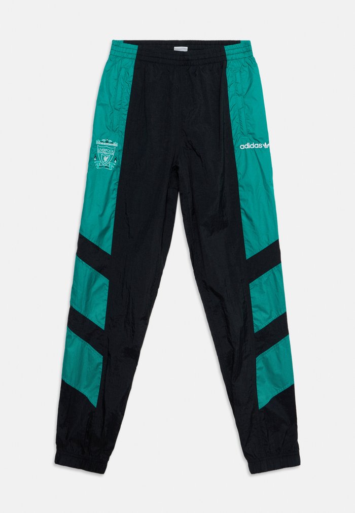 adidas LIVERPOOL FC EQT KIDS UNISEX - Tracksuit bottoms - black/equipment green