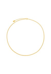 Collana in oro con un design liscio e rotondo. Presenta un delicato motivo a maglie e un gancio sicuro per la chiusura.