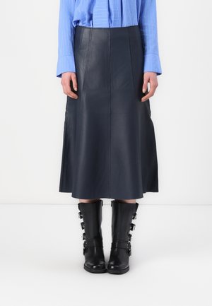 SLFALICE SKIRT - Jupe en cuir - outer space