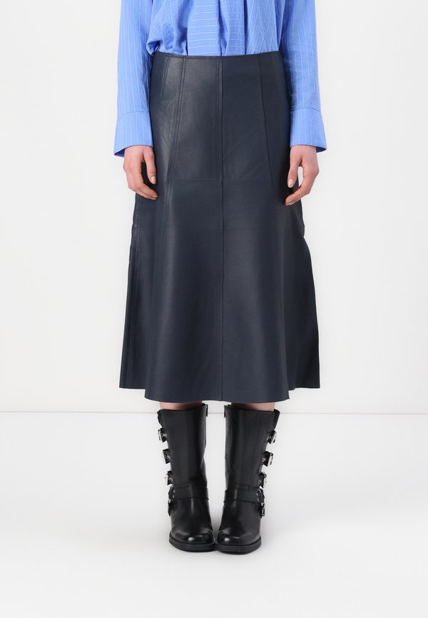 SLFALICE SKIRT - Leather skirt - outer space