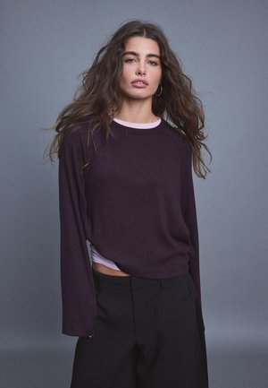Stradivarius, RAGLAN SLEEVE JUMPER - Pullover - dark purple