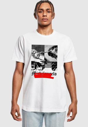Merchcode MICHELANGELO NEGATIVE  - T-shirts med print - white