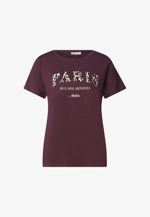 Street One, T-SHIRT MIT WORDING ARTWORK - T-shirt con stampa - rustic rouge