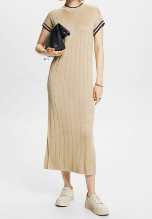 Gebreide jurk - sand