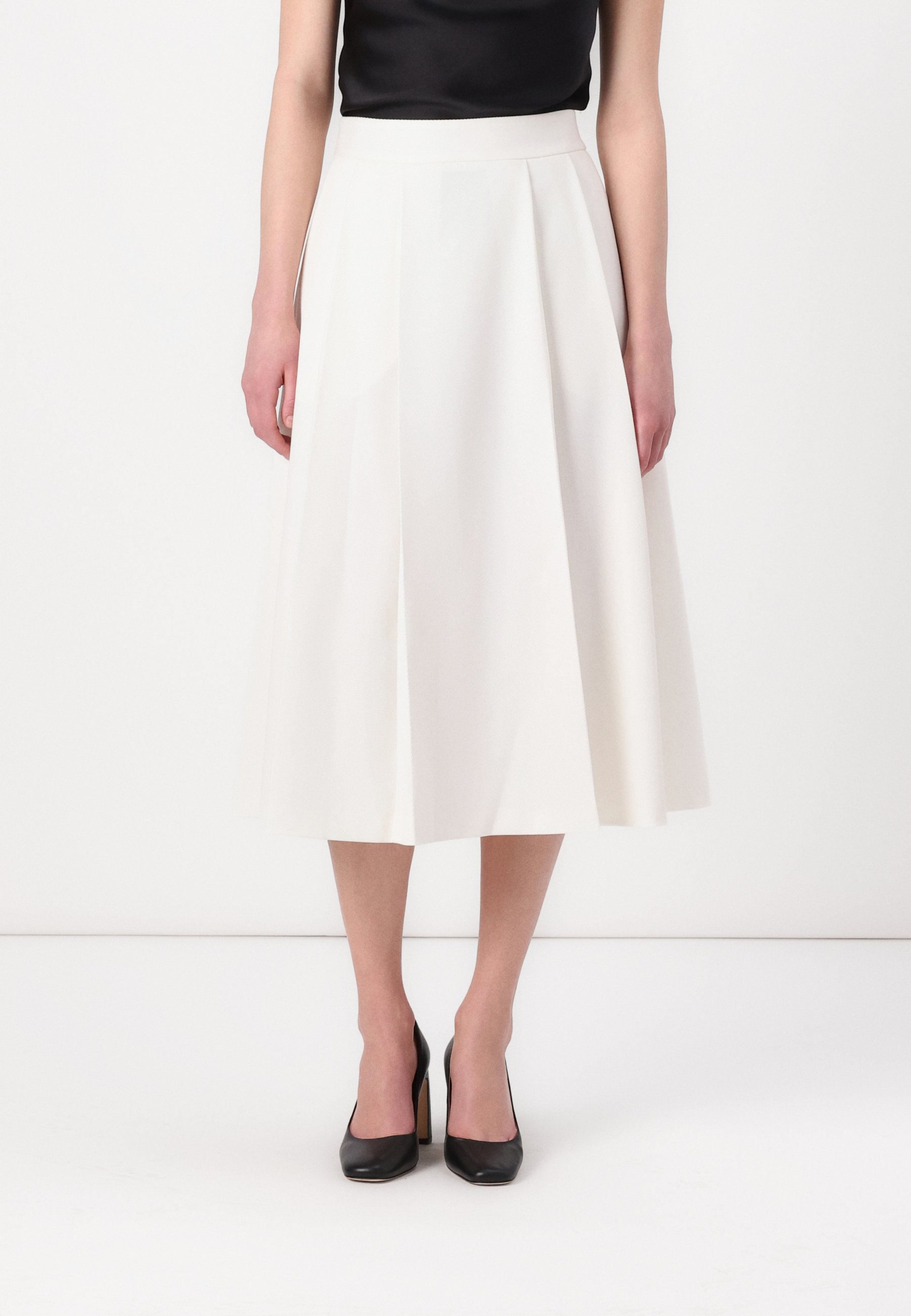 hugo boss pleated white skirt