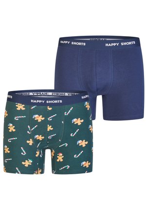 CHRISTMAS 2-PACK - Boxers - green navy gingerbreadmen