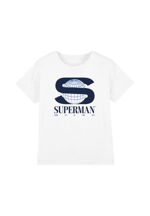 Cotton Soul, SUPERMAN 2025 S WORLD LOGO UNISEX - T-Shirt print - white