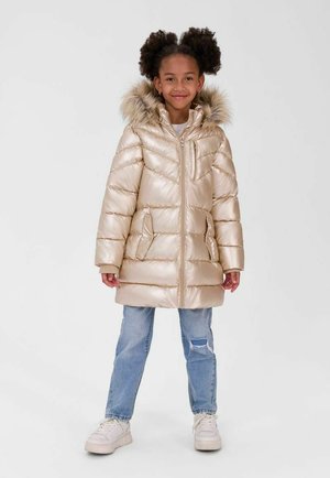 MINOTI, HIGH SHINE METALLIC LONG PUFF - WINTER JACKET - Zimný kabát - gold-coloured