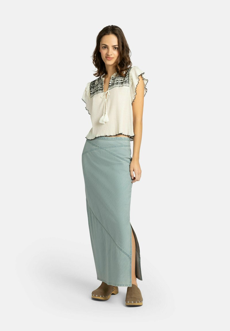 Free People Jeansrok lichtblauw denim