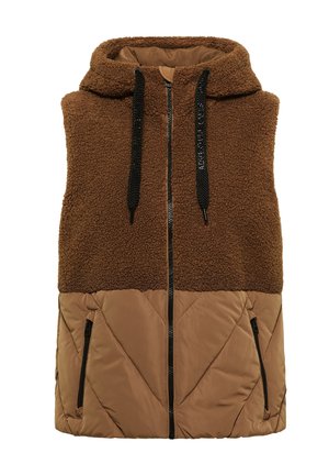 Cecil, TEDDY-WESTE MIT STEPPTEIL UND ZIPPER - Veste sans manches - dark toffee brown