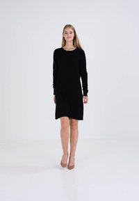 VILA VIRIL - Stickad klänning - black