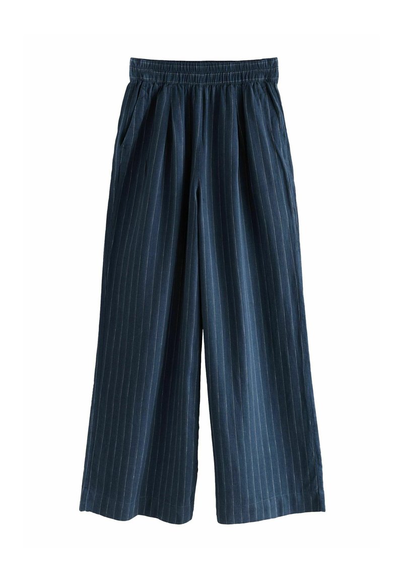 Next PETITE FIT - RICH WIDE - Auduma bikses - blue pinstripe