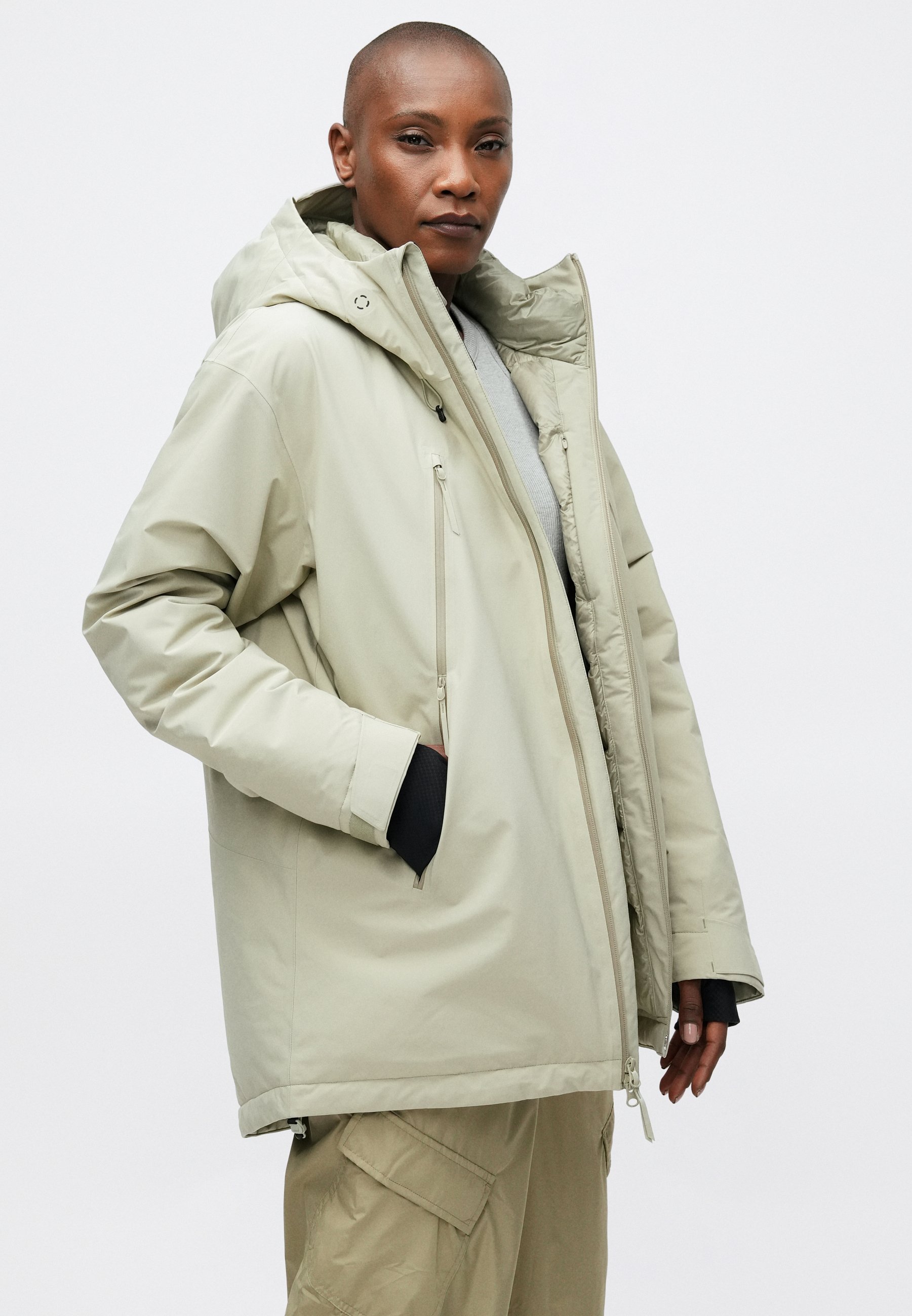 MM6 Maison Margiela MM6 X SALOMON - Down coat - abbey stone/off