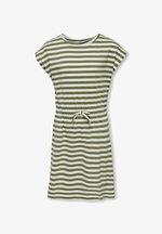 KIDS ONLY KONMAY S/S Dress Box Noos Jrs Vestito, Cosmic Sky/Stripes:Cloud Dancer, 110/116 Ragazze KIDS ONLY KONMAY S/S Dress Box Noos Jrs Vestito, Cosmic Sky/Stripes:Cloud Dancer, 110/116 Ragazze