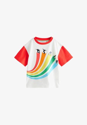 REGULAR FIT RAINBOW RAGLAN SHORT SLEEVE - Majica kratkih rukava s printom - red