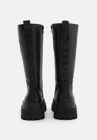 Buffalo PLUTO LACE UP HI - Stivali con plateau - black
