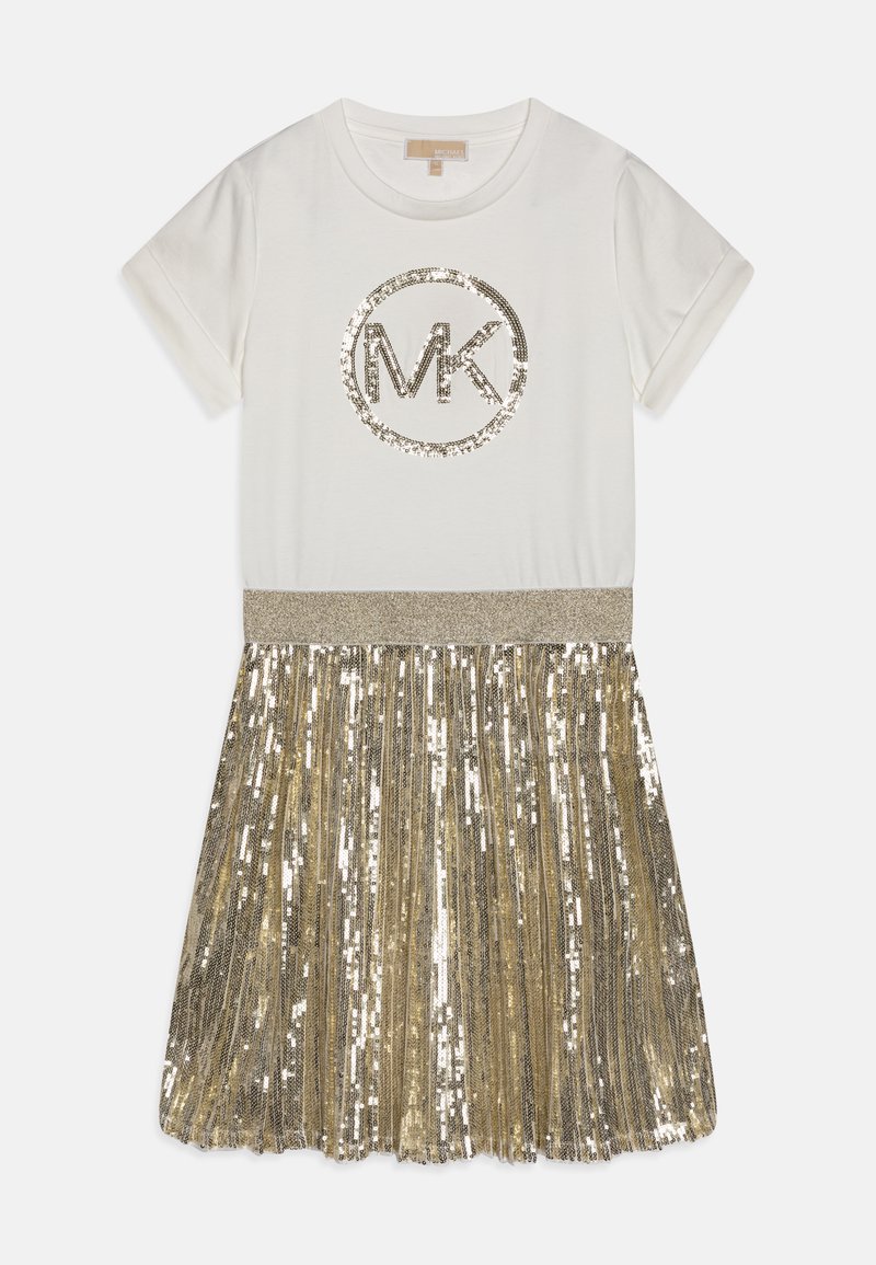 Michael Kors Kids - DRESS - Džersio suknelė - off-white/gold, Padidinti