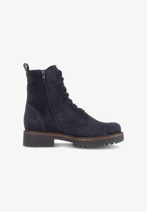 Gabor, GABOR SCHNÜRSTIEFELETTE - Plateaustøvletter - dark blue