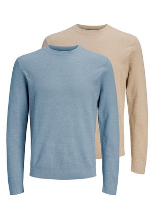 2 PACK - Maglione - hellbraun/hellblau