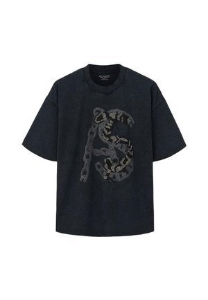 AllSaints, SCALE CREW - Camiseta estampada - washed black
