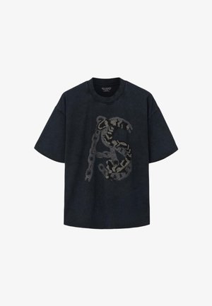 AllSaints, SCALE CREW - T-Shirt print - washed black