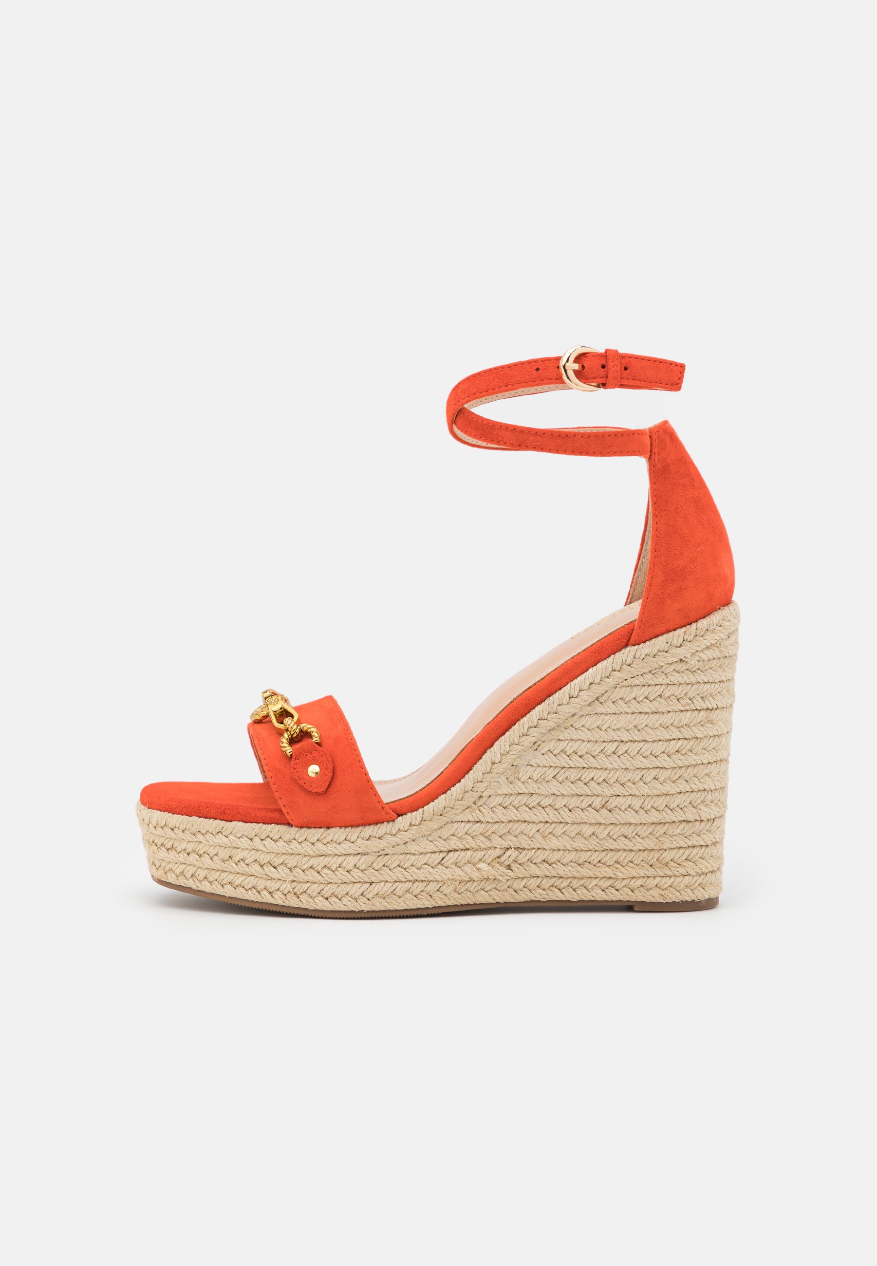 orange guess sandals