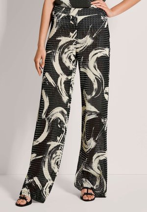 Stoffhose - black   pearl/white