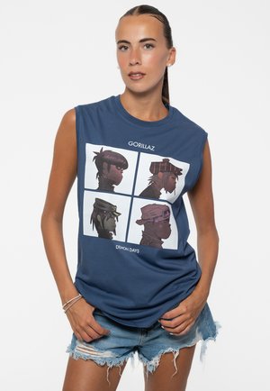 GORILLAZ DEMON DAYS MUSCLE - Top - blue