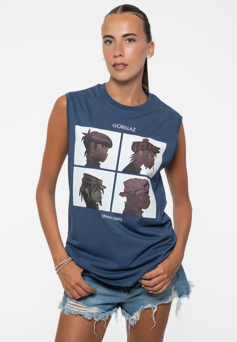 Paradiso Clothing GORILLAZ DEMON DAYS MUSCLE - Top - blue