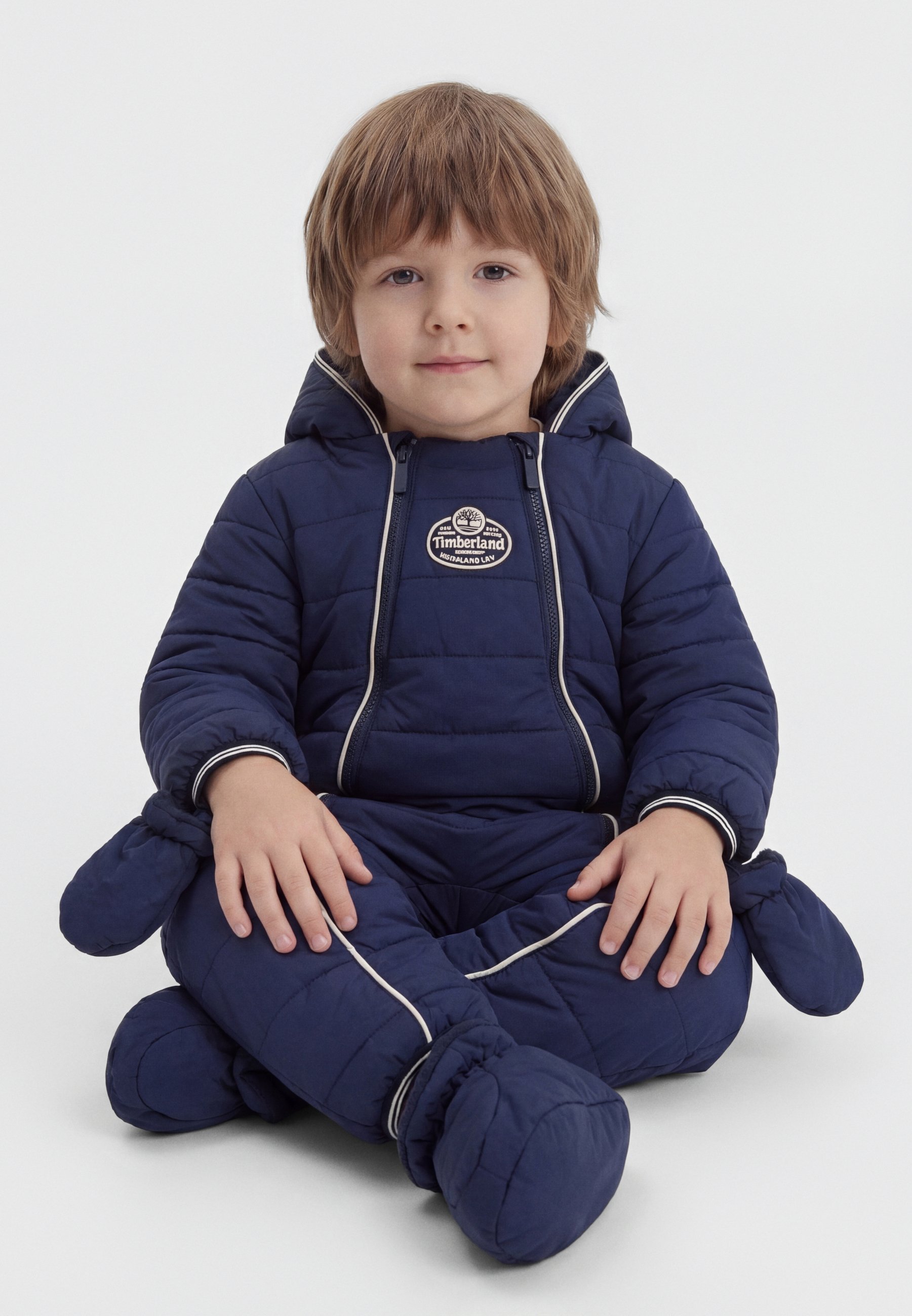 TINYCOTTONS VICHY PADDED OVERALL UNISEX - Snowsuit - blue/navy
