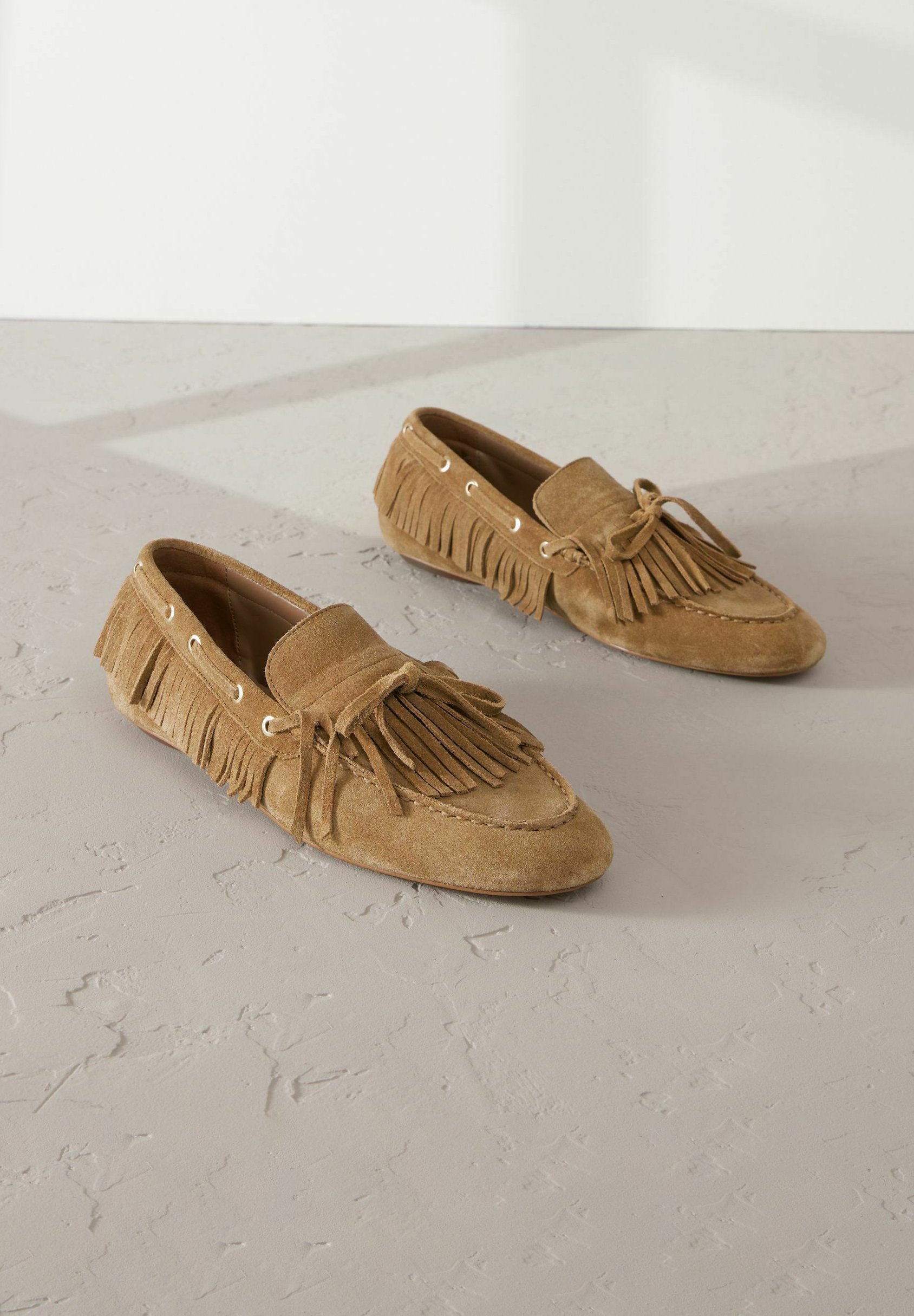 Next REGULAR FIT - SIGNATURE PREMIUM FRINGE - Bootsschuh - tan